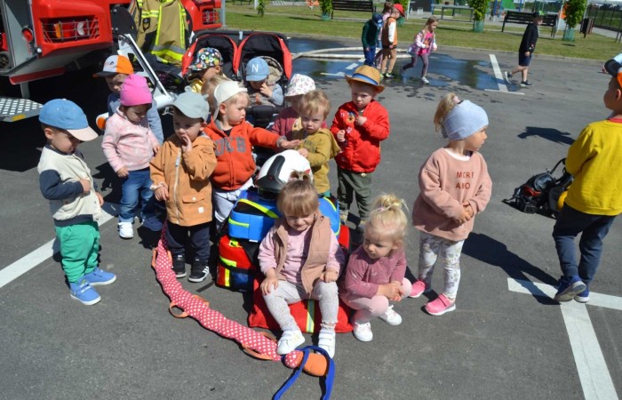 Wizyta strażaków w naszym Żłobku